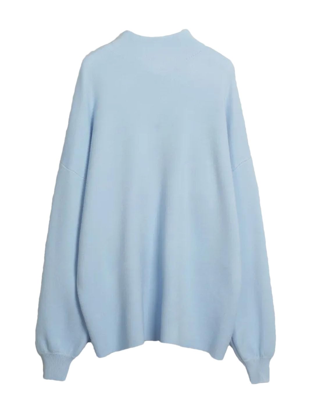 Maglione da donna a collo alto, a maniche lunghe, in maglia