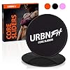 URBNFit Gliding Discs Core Sliders – Dual Sided Exercise Disc for Smooth Sliding On Carpet and Hardwood Floors – Gliders Workout Legs, Arms Back, Abs at Home or Gym or Travel – Fitness Equipment