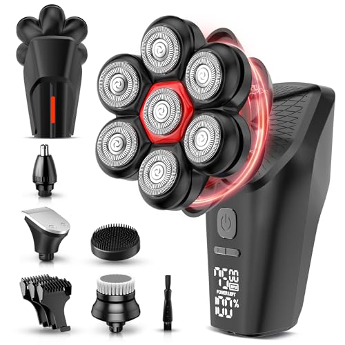 NEICIT 5-in-1 Magnetic Electric Head Shaver Kit