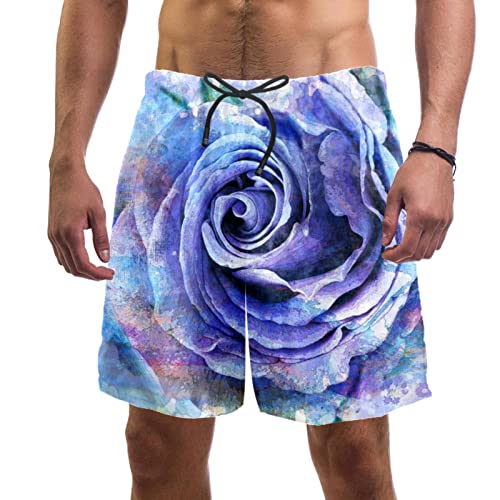 Maillots de bain pour hommes HadHfun : short de plage aquarelle fleur