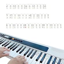 Clear Learning Aid: These piano keyboard stickers​ feature bold, colored note letters on a white background, providing instant visual guidance for piano for beginners​ and helping to memorize key positions. Soft & Durable Silicone: Made from flexible...