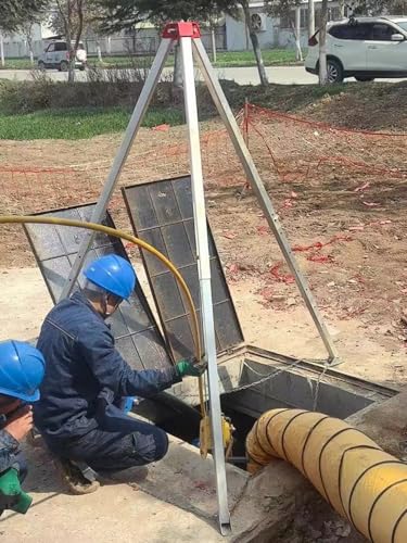 Wytrzymały statyw ratunkowy do ciasnych przestrzeni, zestaw ratunkowy z wciągarką 544 kg i kablem 19,8 m, przenośny składany sprzęt bezpieczeństwa firmy Gefor VI