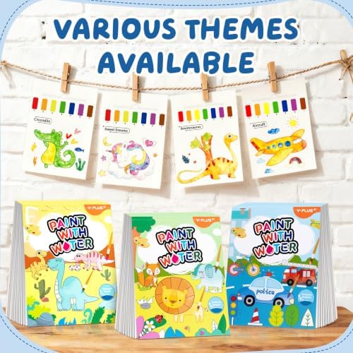 YPLUS Paint with Water Books for Toddler Activities, Watercolor Painting Paper for Kids Ages 3-8, Travel Toys Art Craft Gift for Drawing with Brush, Animals — view 2