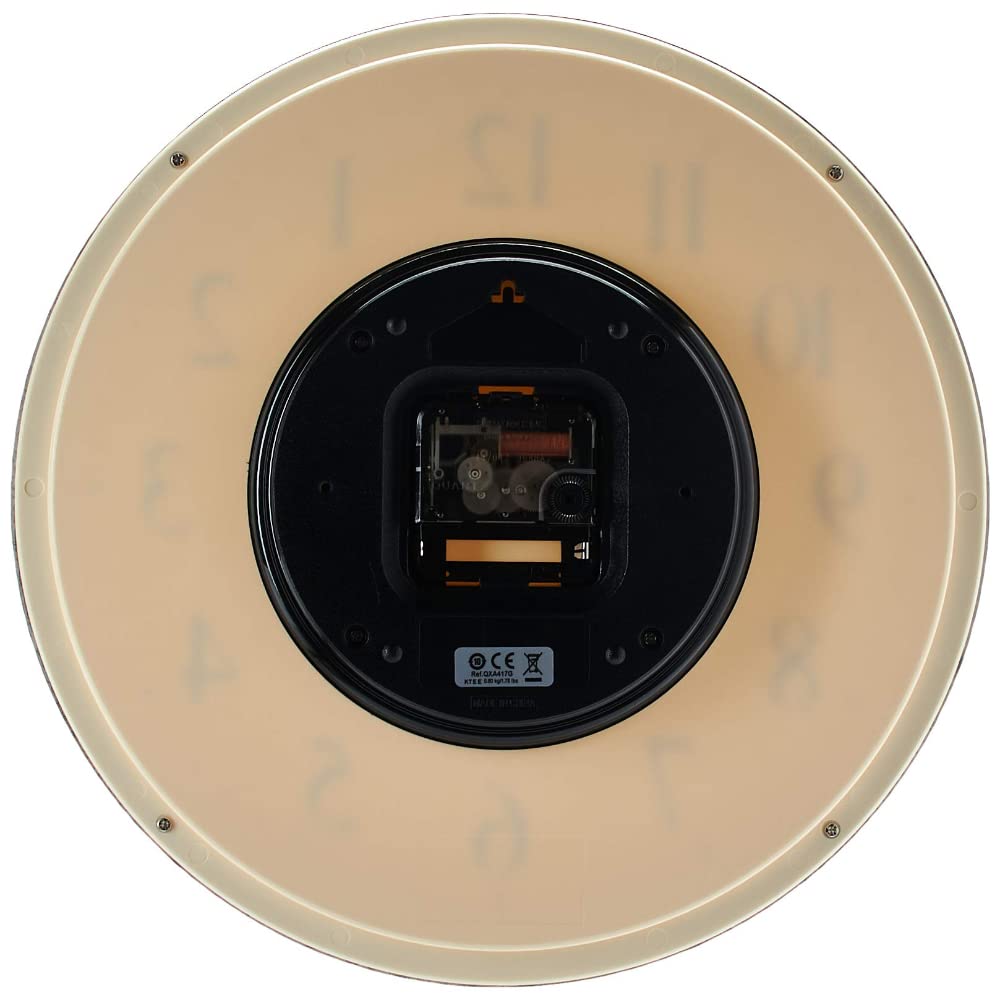 Seiko Wanduhr gold Kunststoff Schleichende Sekunde QXA417G