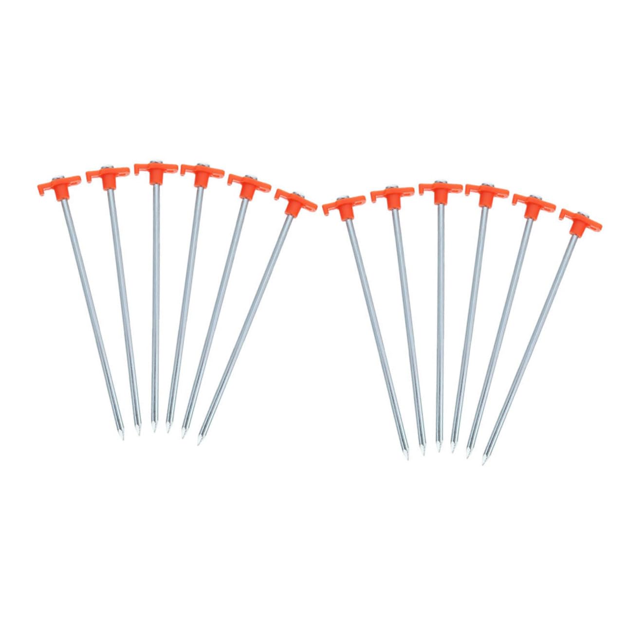 SUPVOX 12pièces Lot de Piquets De Tente Métalliques pour Camping Ancrages pour Sable Herbe Et Rochers Résistants Au Vent