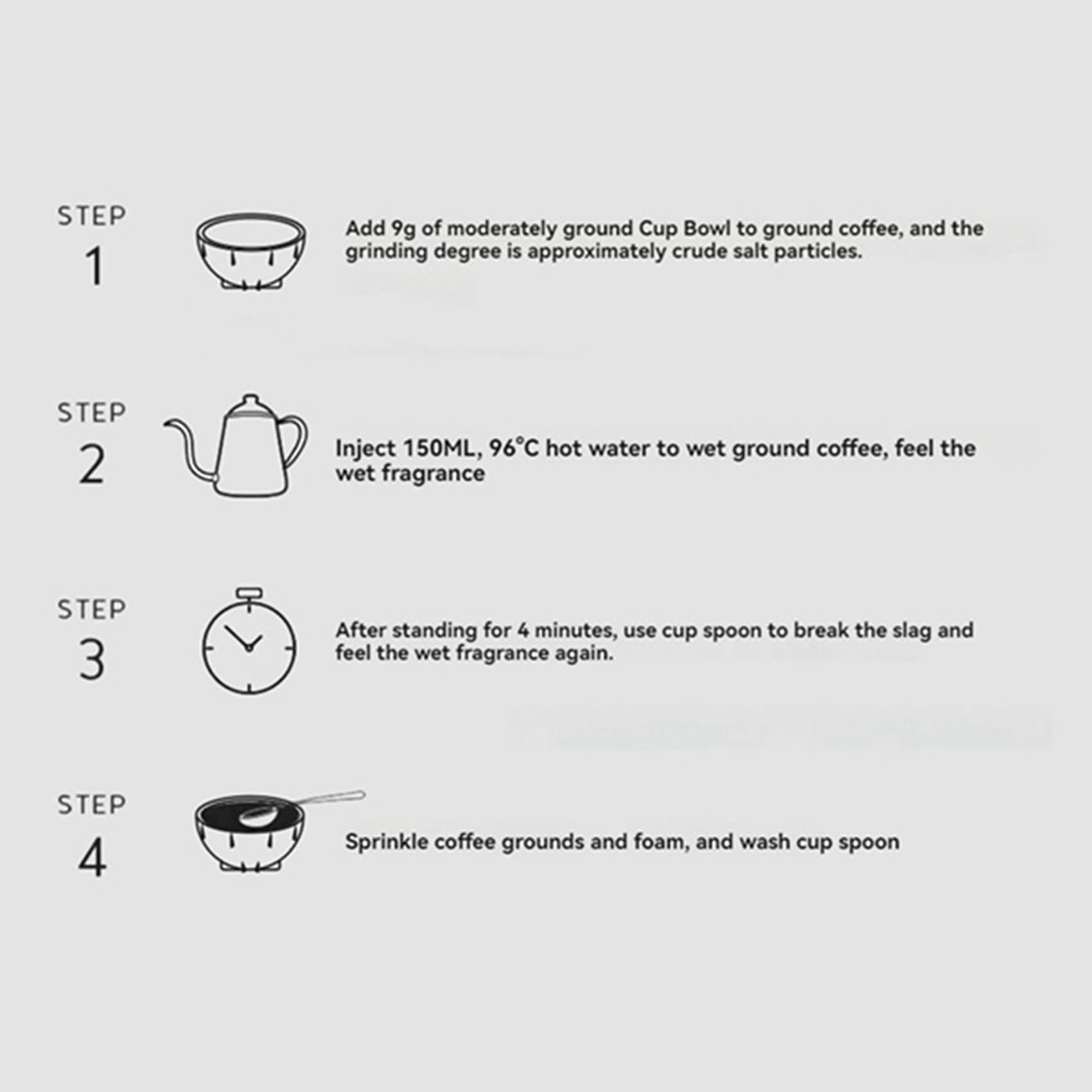 Ciotole per caffè da 200 Ml per 12 G di Fondi di caffè e 200 G di Acqua Bollente Ciotole per caffè Impilabili per Amanti del caffè 36 Pezzi