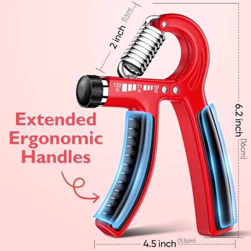 Image of FitBeast Grip Strengthener Forearm Strengthener, Adjustable Hand Grip Strengthener for Strength Training & Rehabilitation, 10-132 lbs Resistance, Ideal for Athletes and Physical Therapy (1 Piece)