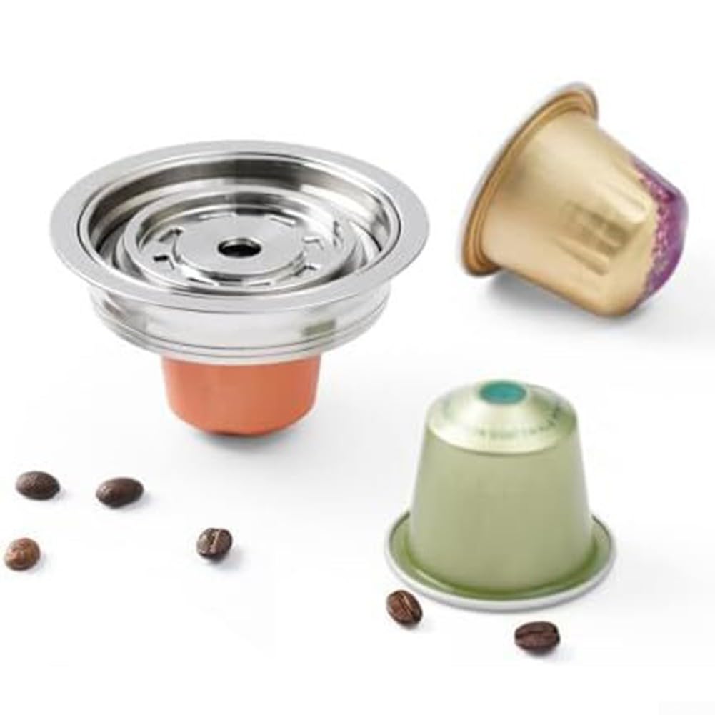 Robusto adattatore per capsule di caffè, doppio uso