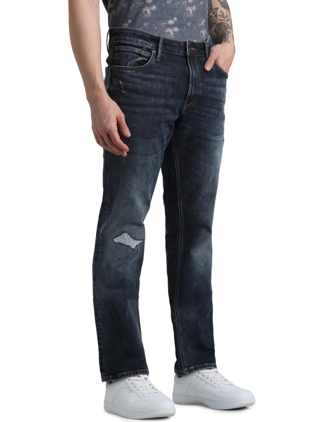 jack & jones Men's Regular Fit Mid Rise Jeans-picture-17