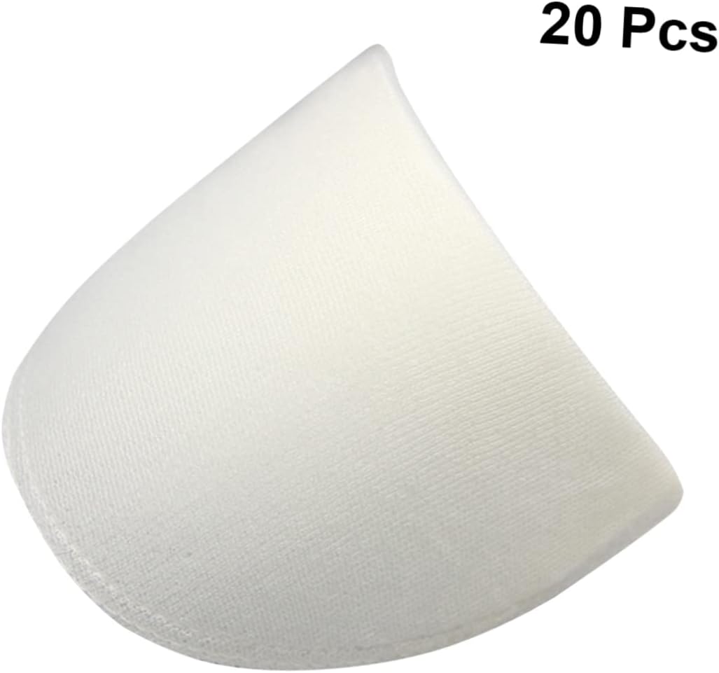 Generic 20pair Medium Sponge Shoulder Pads for and Knitwear Lightweight and Machine Washable Convenient Sewing Supplies White
