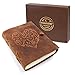 moonster Leather Journal for Women, Handmade Vintage Journal Leather Sketchbook for Daily Drawing & Writing, Leather Bound Journal Notebooks, Travel Journal for Women, Heart Leather Notebook Unlined