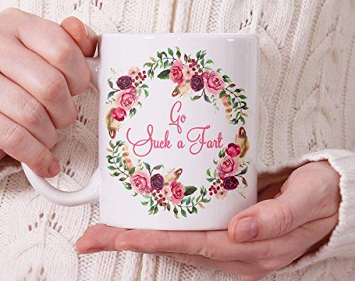 Taza de cerámica Loftipop diseño floral y divertido 11oz miniatura 3