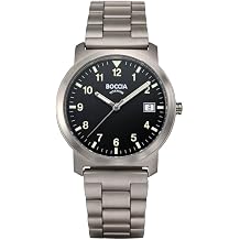 Boccia Men's Silver Watch with Titanium Strap Water Resistance 5 Bar Case Diameter 37 mm 3630-03