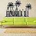 Zdklfm69 Adesivi da Parete Adesivi Murali Surf Palm Surf Rider Acqua tavola da Surf per Room Decor Vinyl Decal 138x84cm