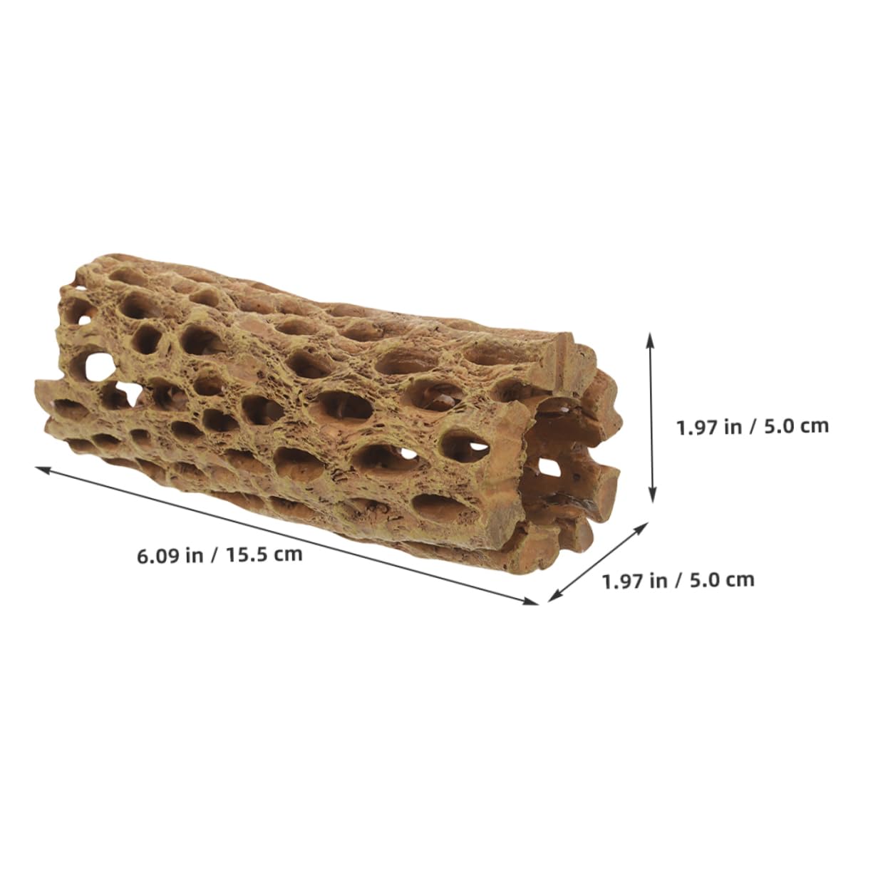 2 Stück Resin Garnelenversteck Aquarium Deko Kleines Fischversteck Naturgetreu Robust für Süßwasser und Meerwasser Aquarien Zubehör
