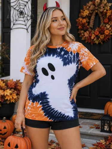 Women's Halloween Shirt, Ghost Tie Dye - image 6