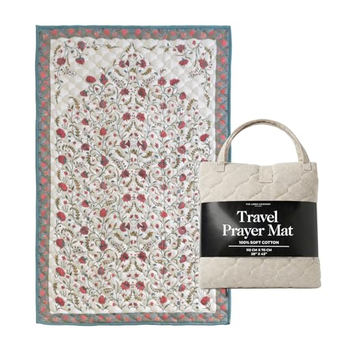 Muslim Prayer Mat - سجادة صلاة - Padded & Portable Islamic Prayer Mat - Ideal For Home Office & Mosque Use - Easily Foldable & Machine Washable Rug - For Umrah/Hajj/Eid Gift - Samarkand