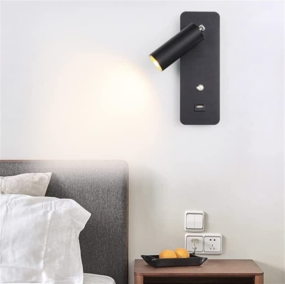 ITOSUI Minimalist LED Bedside Reading Lamp - 23cm x 8cm Adjustable Warm/Neutral/White Light(Warm Light)