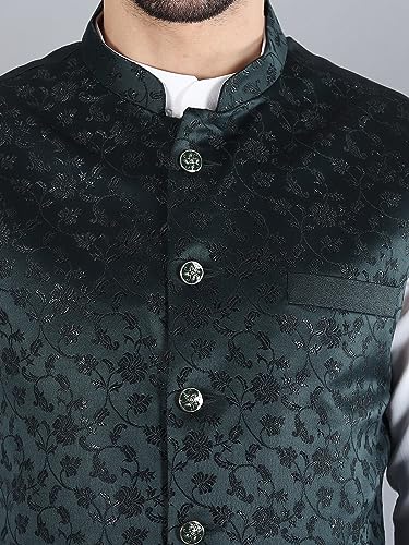 Image of Uri and MacKenzie Men's Silk Blend Kurta Pajama with Designer Ethnic Nehru Jacket /Modi Jacket