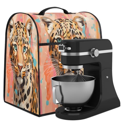 Coffee Maker Cover Abstract Geometry Leopard Kitchen Appliance Covers Small Appliance Covers Blender Cover Juicer Cover Dust Covers for Kitchen Appliances with Top Handle and Pockets,Washable,C180