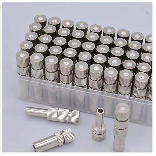 6-8mm Low Pressure Quick Connect Atomizing Nozzle Fine Mist Humidify Dust Remove Disinfect Cool Air Pipe Fitting for Breeding Industry 50pcs 3 Sections*6mm-1010