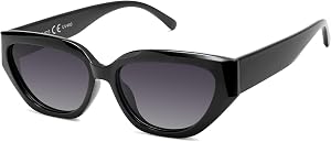 SOJOS Trendy Cute Cat Eye Polarized Sunglasses for Women Fashion Cateye Womens Sunnies SJ2237
