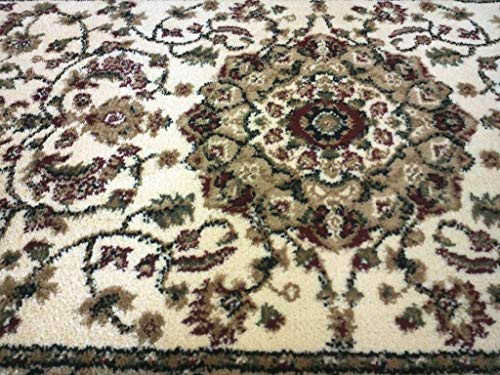 Bellagio Traditional Persian Floral Medallion Design Long Runner Area Rug, Ivory, Beige, Tan, Hallway, Kitchen Mat (32 Inch X 19 Feet 8 Inch) #TOP5