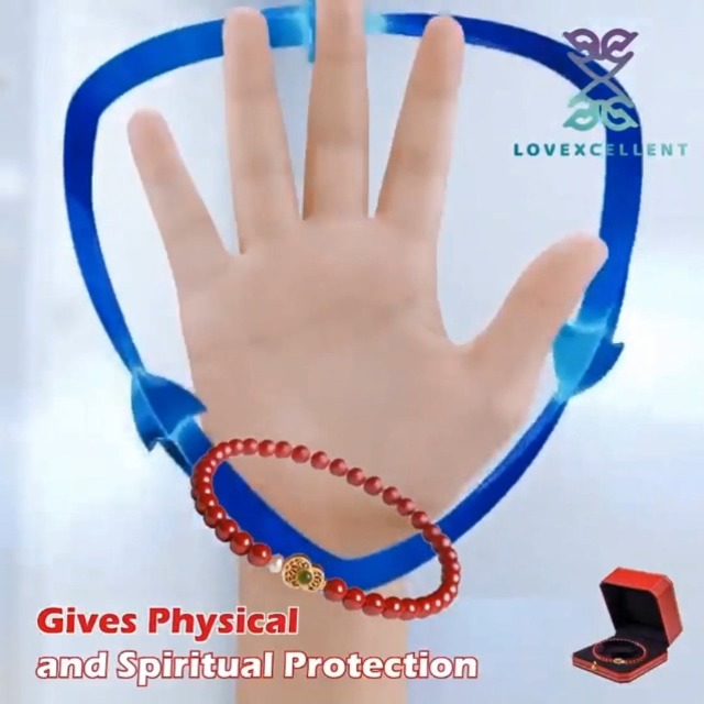 Pulsera FengShui Calabash Cinnabar Roja para la Suerte miniatura 7