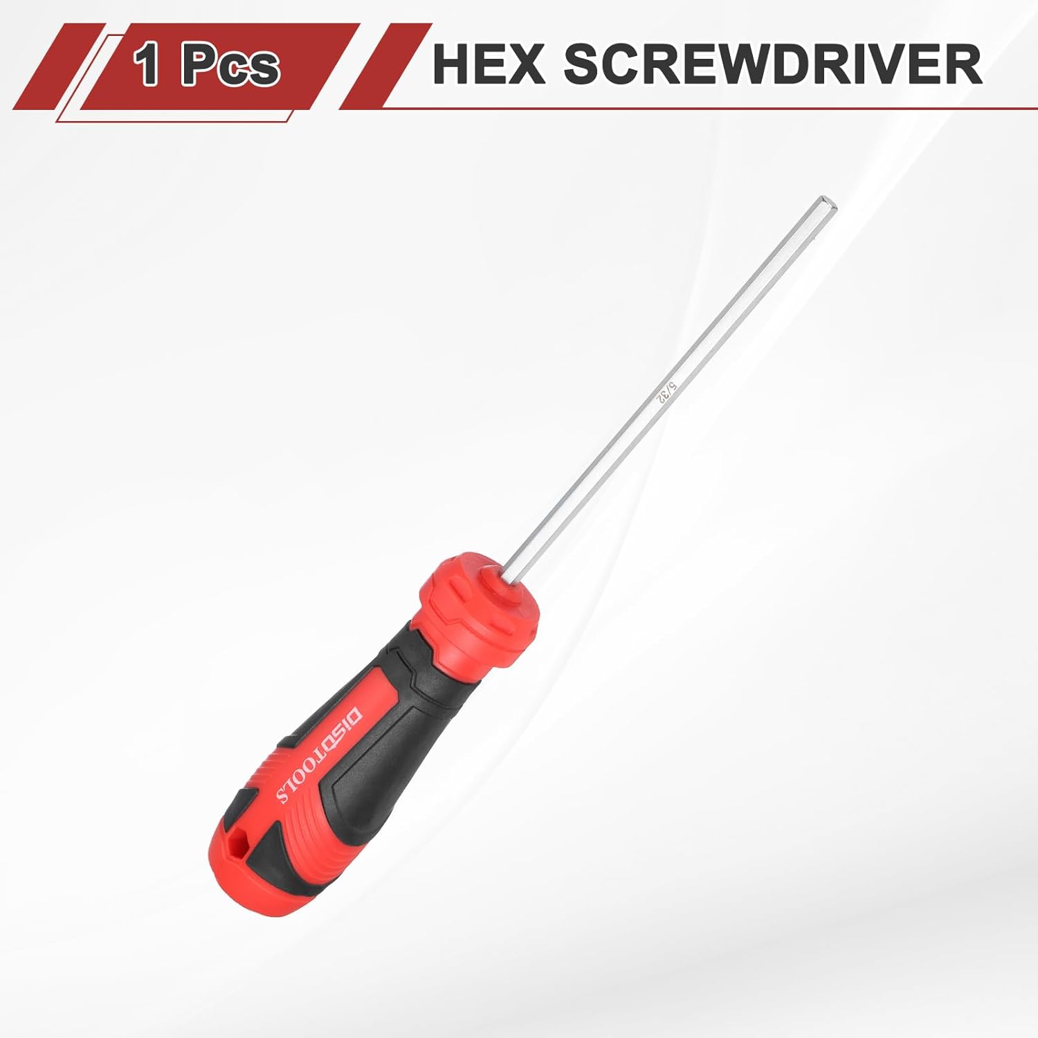 HARFINGTON 5/32" Hex Screwdriver 7.48" Magnetic Screwdrivers 3.94" Heat-Treated S2 Alloy Steel with Ergonomic Handle for DIY Repairing, Silver
