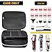 ProCase Barber Case with Washable Oilproof Inner Casing, Hard Travel Carrying Bag for Hair Clippers, Hair Cutting Supplies Holder, Trimmer Organizer Storage for Men Razor Guard Grooming Kits -Black