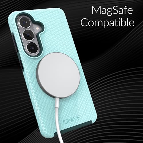 Image of Crave for Samsung Galaxy S26 Case, Compatible with MagSafe Shockproof Protection Dual Layer Case for Samsung Galaxy S26 (6.3 inch) - Aqua