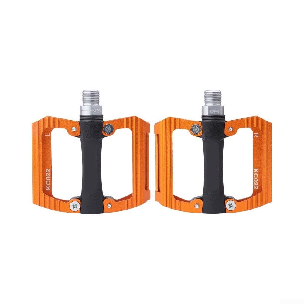 Honseadek Pedales de bicicleta ultraligeros de aluminio y fibra de nailon con diseño antideslizante, doble rodamiento, eje de acero cromado, para ciclismo de montaña y carretera