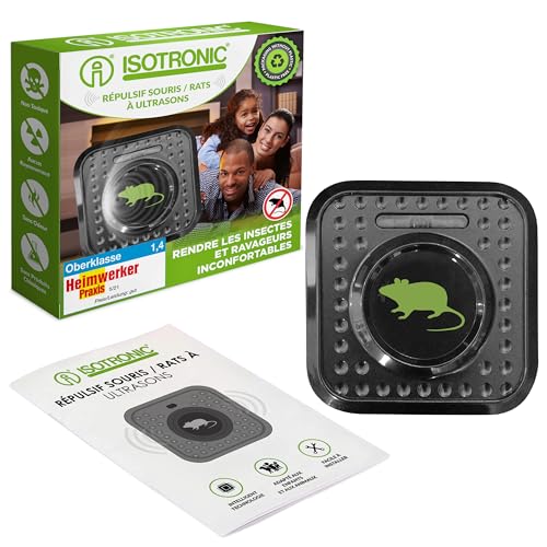 ISOTRONIC Répulsif à ultrasons pour souris et rats -...