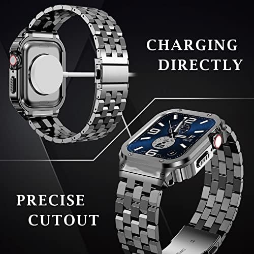 Uplink Stainless Steel Case with Band for Apple Watch Series 9 8 7 - Thumbnail 4