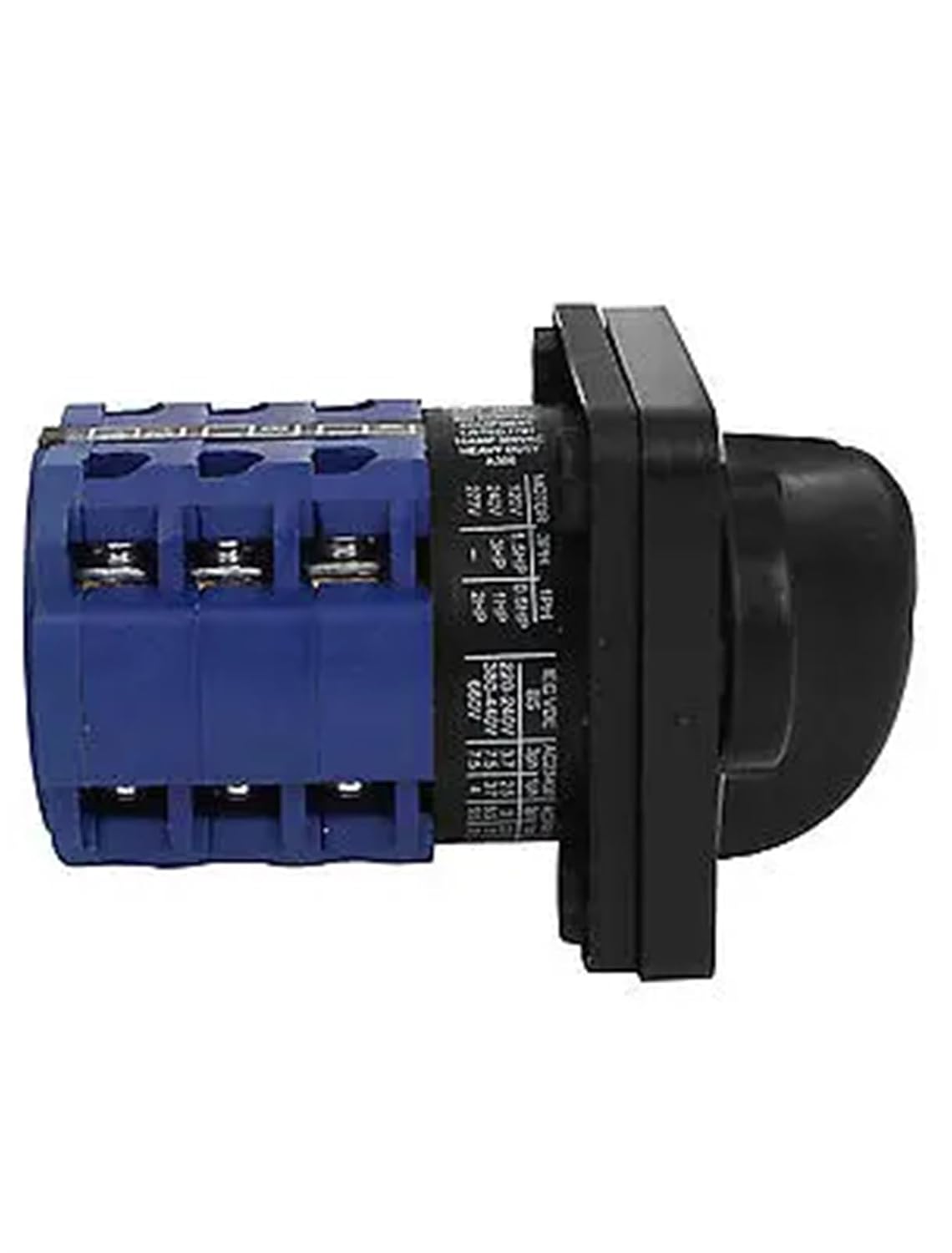 CA10 660V 12A 3Pole Change Over Combined Rotary Switch Blue Black 1Pcs