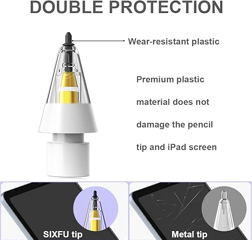 Miniatura 4 de Punta mejorada compatible con puntas de lápiz de Apple, punta de repuesto segura como punta de iPencil IPAD Accesorios para iPad Pencil (2 unidades)