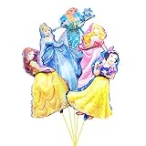 5 pcs Disney Princess balloons, disney-themed party supplies, Kids Birthday Party decorations.