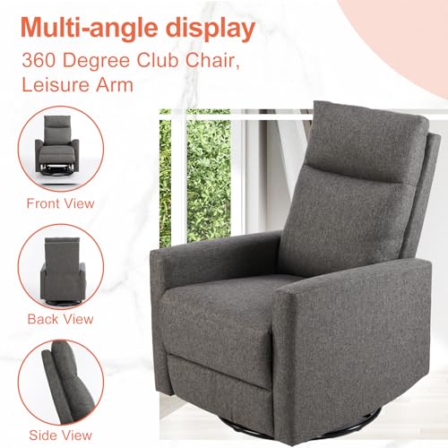 Sillón reclinable gris textil pequeño ajustable miniatura 4