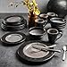 Gibson Dragonstone 16 pc Dinnerware Set Grey Stoneware, Gray -