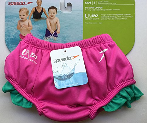 Speedo UV Swim Diaper: Pink Small