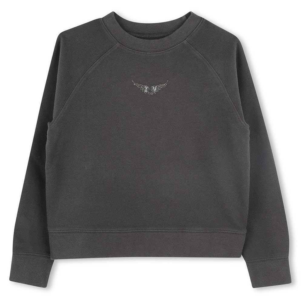 Sudadera de niña de algodón con cuello redondo Zadig & Voltaire