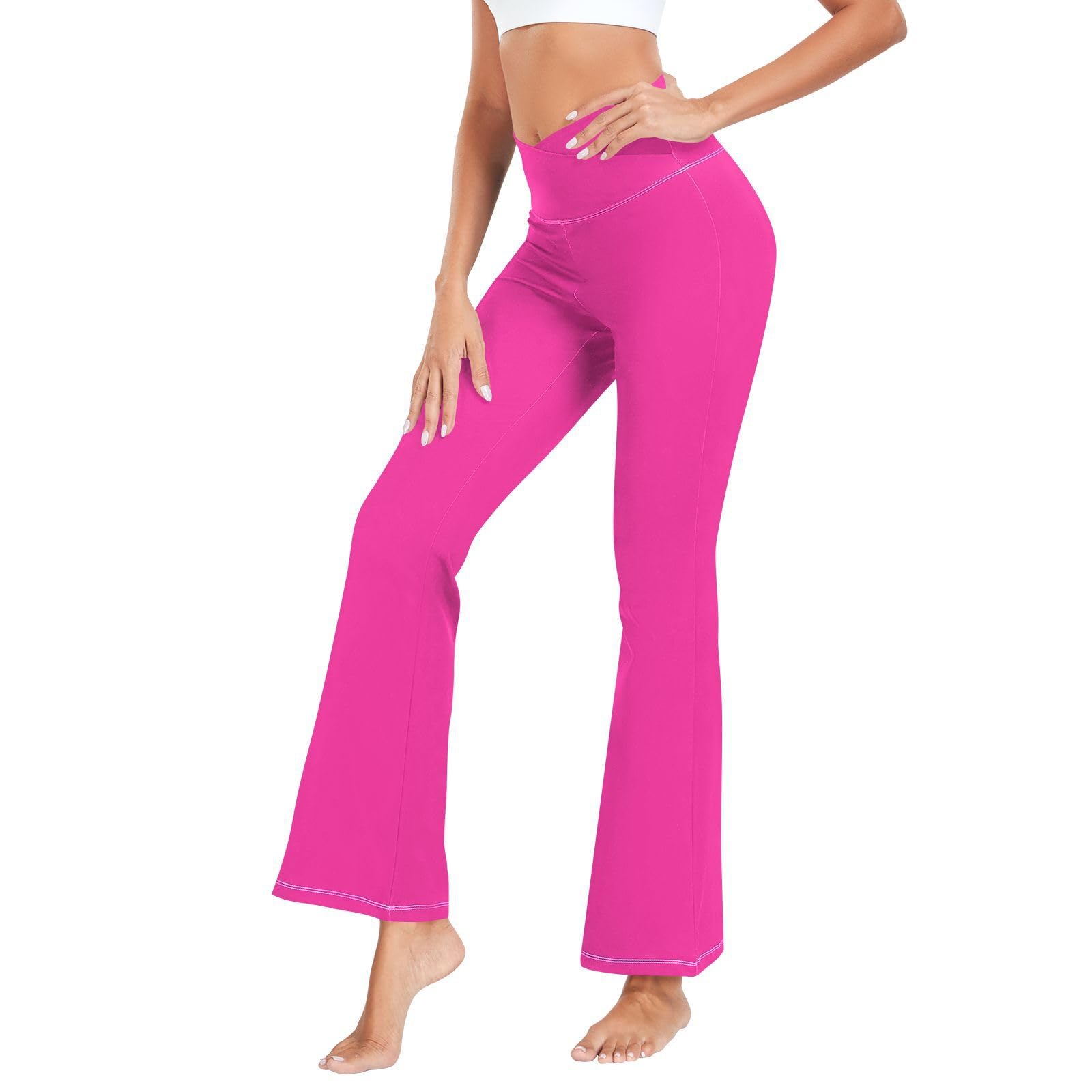 Legging de compression GuoChe avec maintien optimal et coupe bootcut extensible - 8