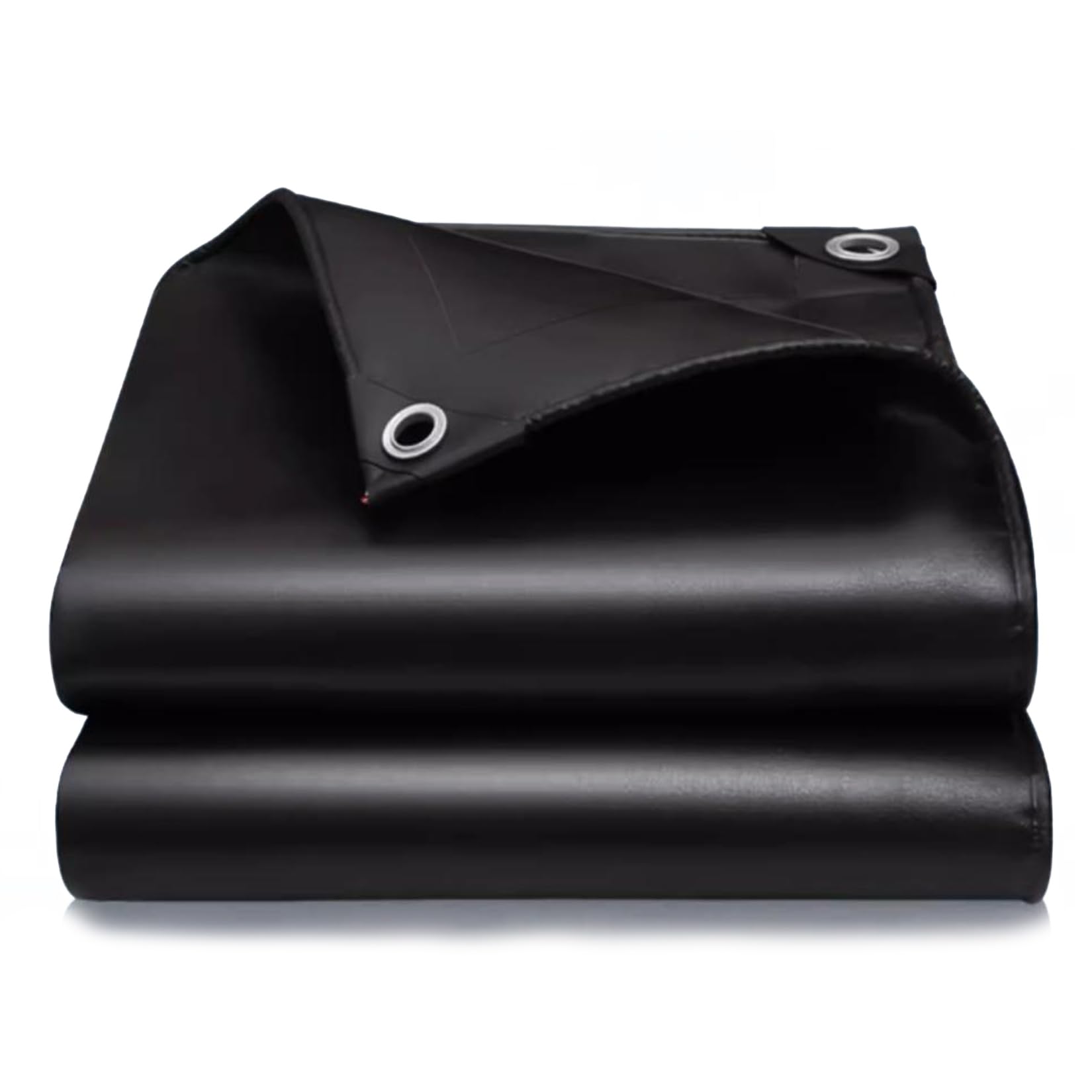 Tarpaulin Waterproof Heavy Duty, 450G/M² Pvc Large Tarpaulin Waterproof Heavy Duty With Reinforced Grommets,Black(2x2m)