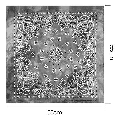 FEPITO 18Pcs Paisley Bandanas Cowboy Bandana Paisley Print Head Wrap Scarf2