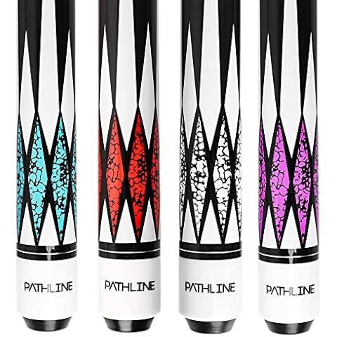 Pathline Pool Cue Stick - 58 inch Canadian Maple Professional Billiard Pool Stick (4 Colors, 18oz, 19oz, 20oz, 21oz) Cover