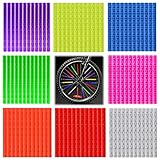 Speichenreflektoren Fahrrad, 96 Stück Sspeichen Reflektor Fahrrad, Reflektoren Fahrrad Kinder, Wasserdicht 360° Sichtbarkeit Sspeichenreflektor Fahrradreflektoren Speiche Fahrrad Zubehör 8 Farben
