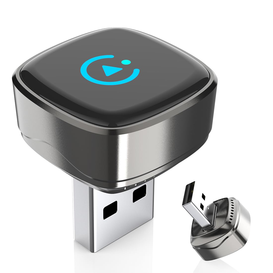 Adattatore CarPlay Wireless per Auto Mini Dongle USB C Plug & Play Compatibile con 98% Veicoli CarPlay e AndroidAuto Cablati Chip WiFi 5.8GHz Bluetooth 5.3 Connessione Rapida 10s iOS