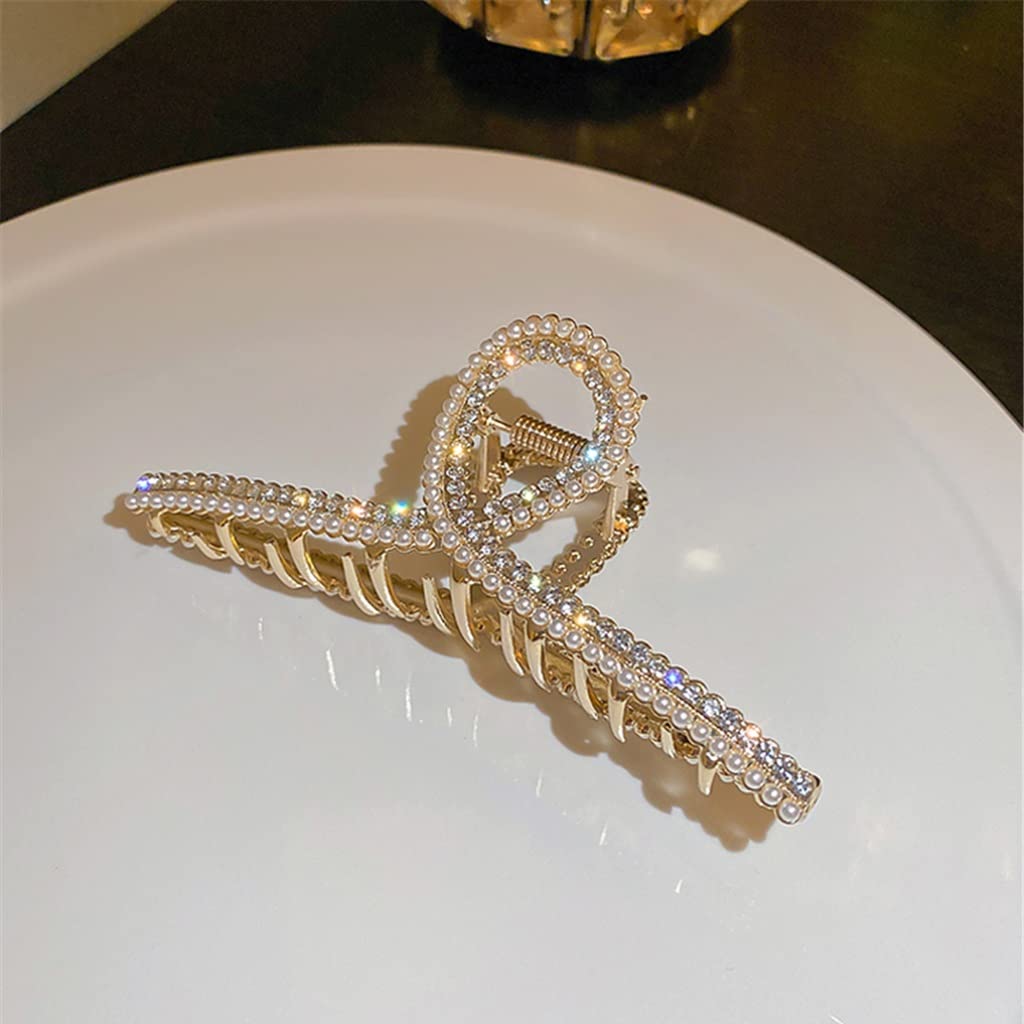 Forcine, fermagli, fermagli for capelli, fermagli for artigli, impugnatura for capelli Fermaglio for capelli con artiglio for capelli in metallo con strass imitazione elegante Fermaglio for capelli ge