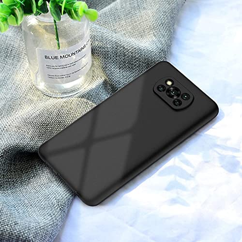 Image of Mobile Back Cover Case for Xiaomi Poco X3 Pro (Silicone Case|CameraProtection|Black SC1510)