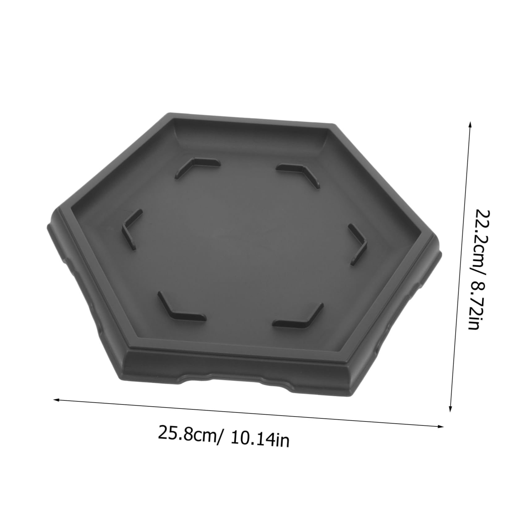 VICASKY 2Pcs Hexagonal Plant Saucer Tray Durable Water Trays for Use for Flower Pots Bonsai Collects Excess Drainage Convenient Gardening Accessory